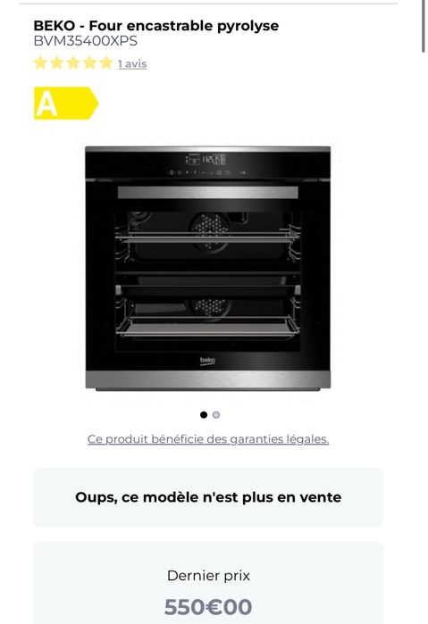 Cuptor electric încorporabil Beko BVM35400XPS