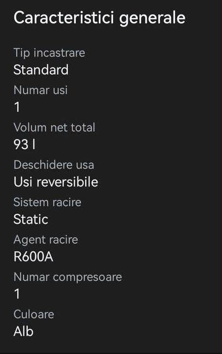 Frigider (93 Litri) ideal pt spatii mici