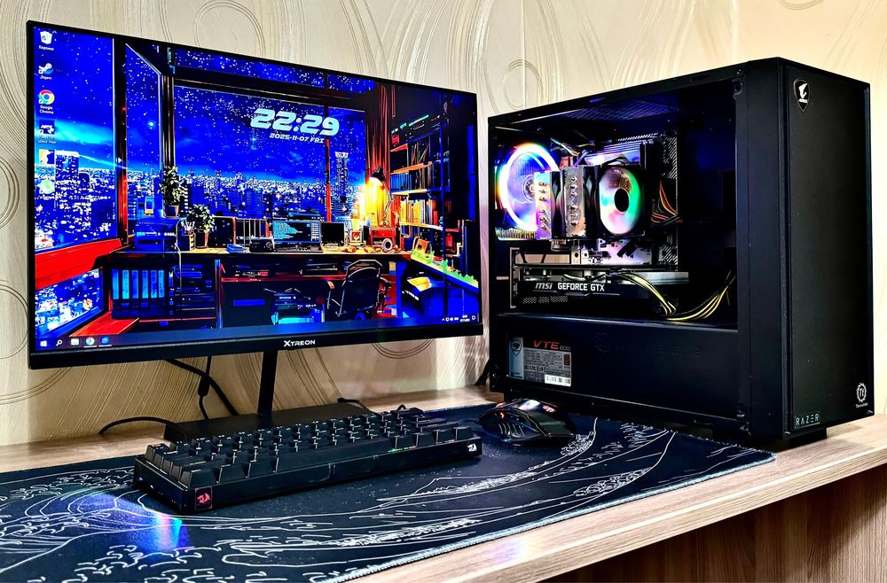 Мощный Игровой Компьютер с Монитором 165 герц Весь комплект