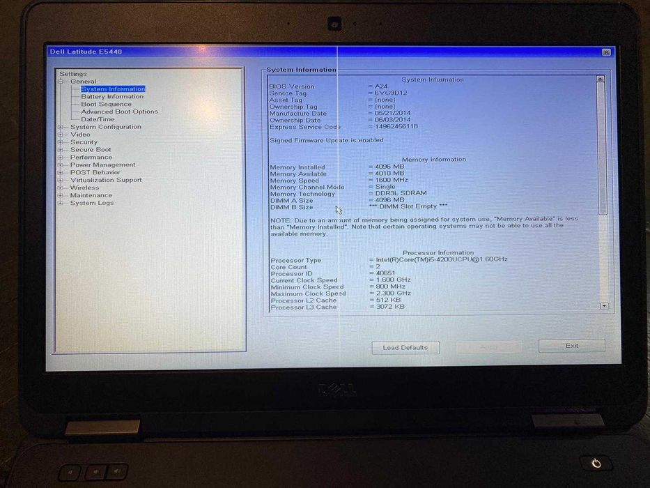 Laptop Dell E5440, i5-4300U, 4 GB RAM, Linie display, Noua bateria