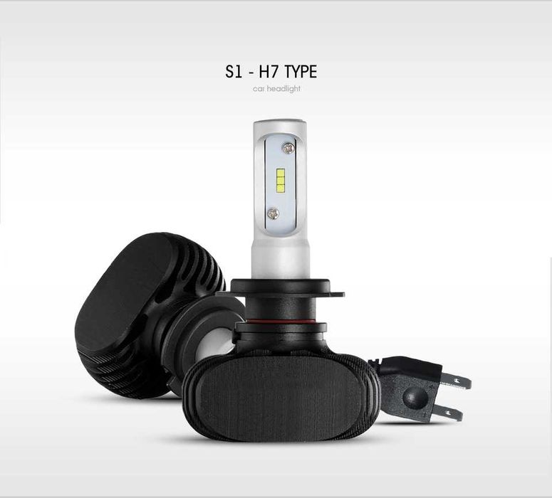 Oslamp Hi lo Car LED Bulbs H7 H4 100W 8000LM 6500K /Лед крушки Х7 Х4