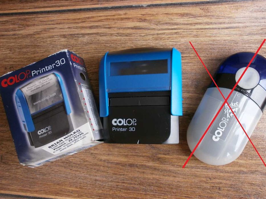 Печати Машинки Правоъгълен Кръгъл Colop Austria и Тампон HORSE №4