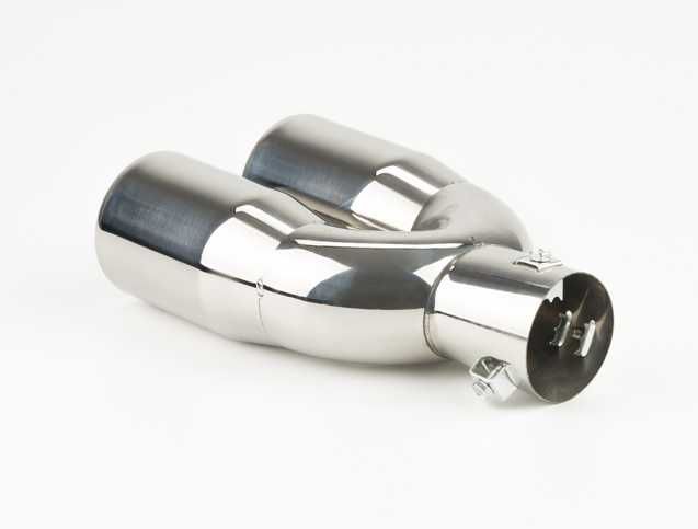 Накрайник за ауспух, двоен, неръждаема стомана