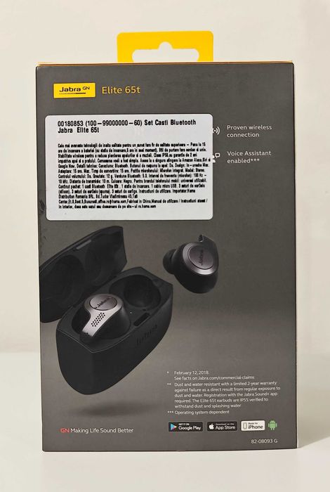 Casti in-ear Jabra Elite 65T, wireless bluetooth
