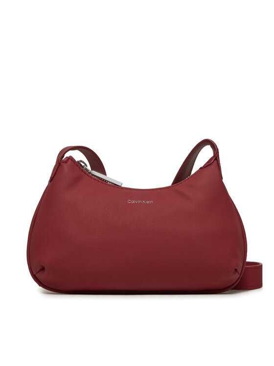 Чанта Calvin Klein, цвят бордо, нова