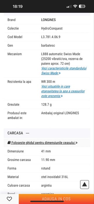 Ceas Longines Hidroconquest