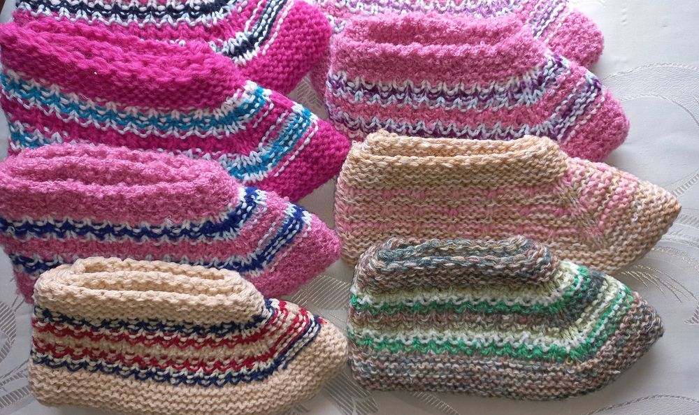 Домашно плетени терлици (мъжки, дамски и детски)