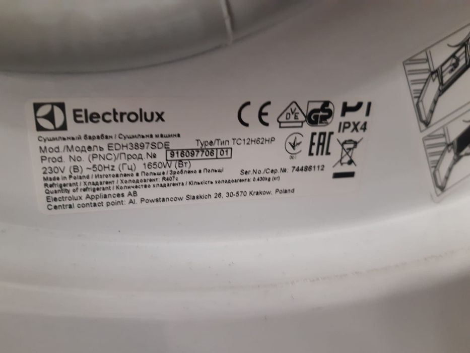 Modul placa electronica pt uscator de rufe Electrolux  TC12H62HP