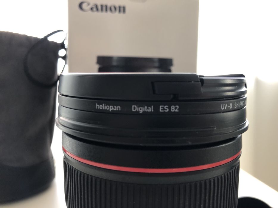 Obiectiv Canon EF 24-70mm f/2.8 L II USM + filtru UV Heliopan