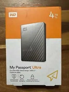 HDD extern WD My Passport for Mac 4 si 5 TB,2.5",USB3.2,Type-C,sigilat