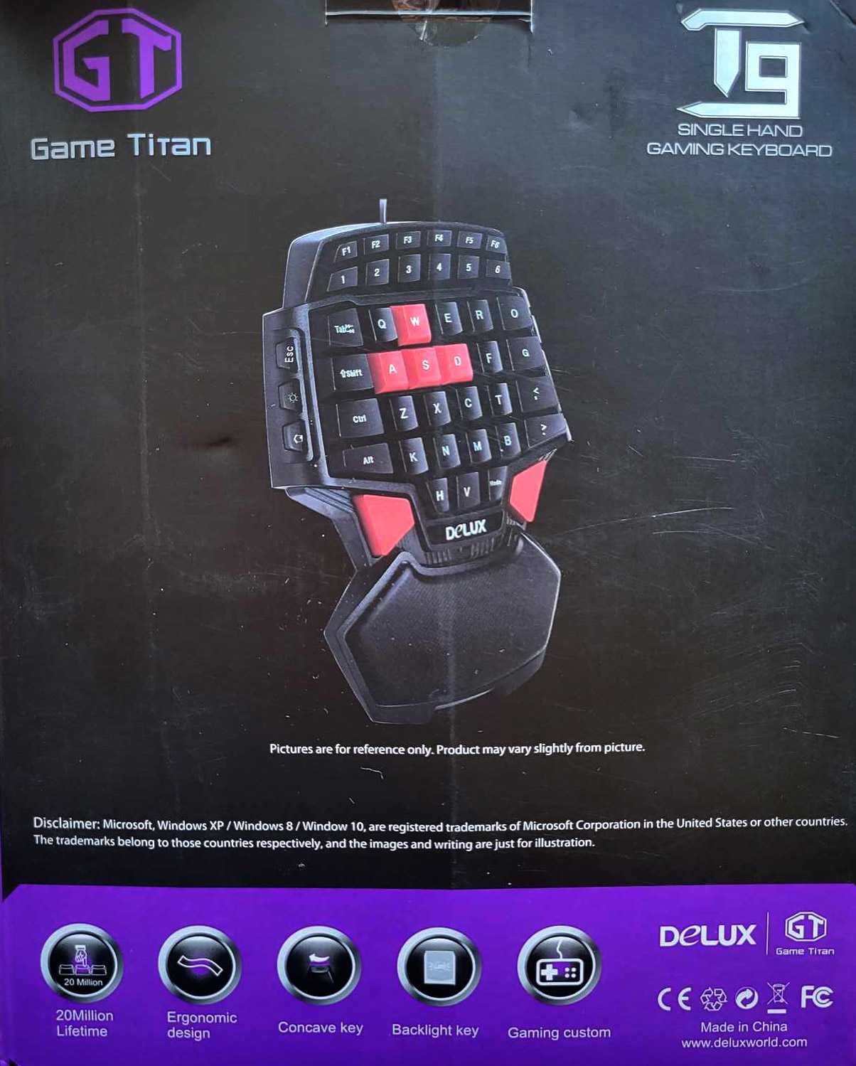 Game Titan Delux T9  гейминг клавиатура за една ръка