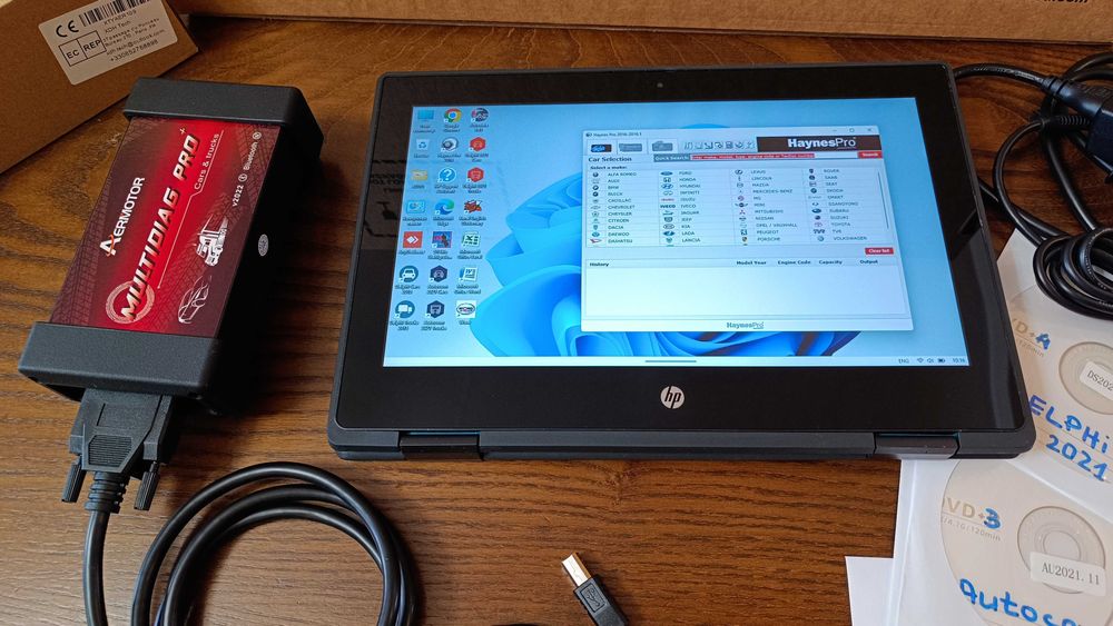 Комплект aвтодиагностика за коли и камиони с лаптоп с тъчскрийн екран