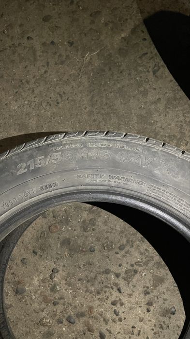 продам  2 шины летный  размер 215/55R16 97