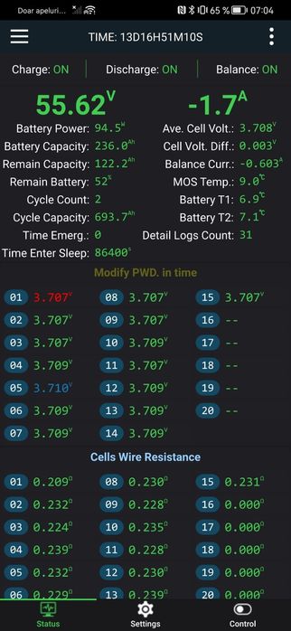 Baterie 48v litium 13kw sau cu auto