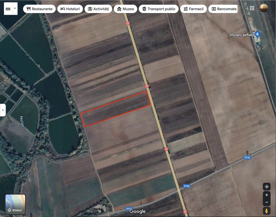 Teren Nucet 8018m Deschidere 21m la DN71  Targoviste