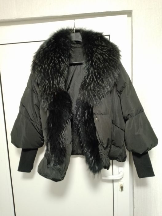 Зимно яке с естествен косъм