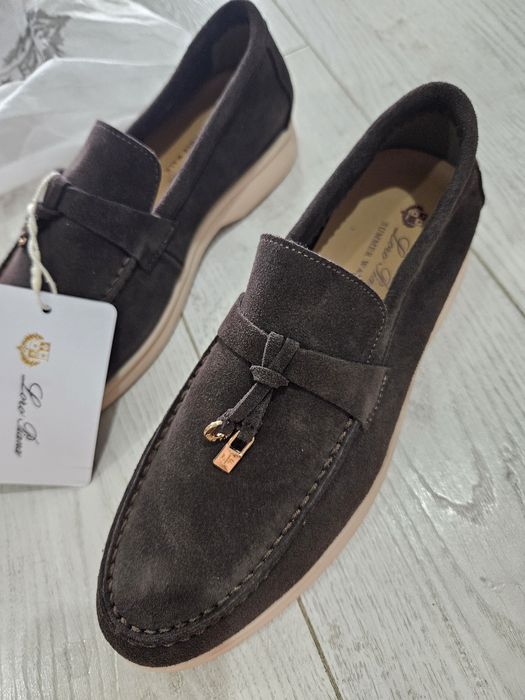 Лоферы из натуральной замши