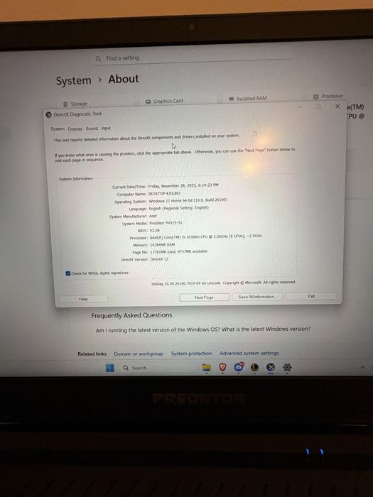 Acer Predator Helios 300 – PH315-53 RTX 3060 6GB/i5-10300H/16GB RAM