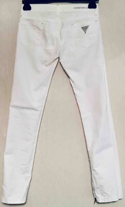 GUESS Premium Pantaloni Jeans/Denim Alb Skinny Conici Oferta 1+1
