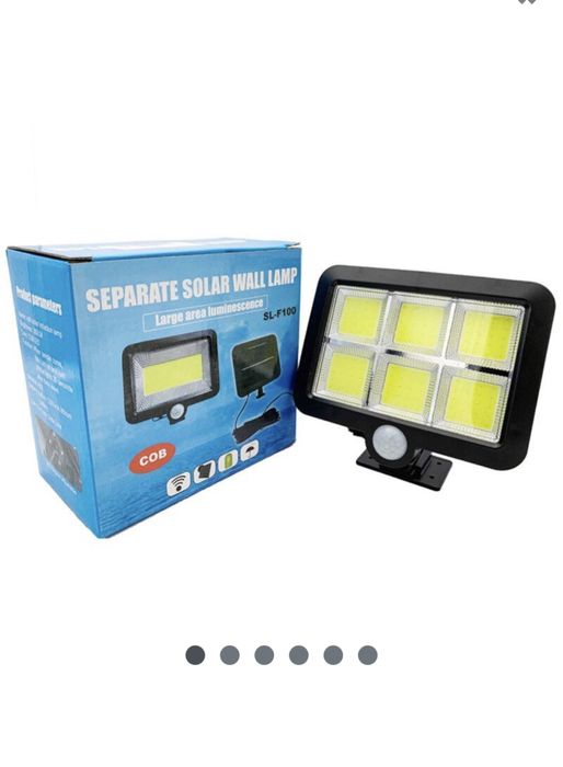Proiector solar 160 LED 8 COB senzor de lumina si miscare