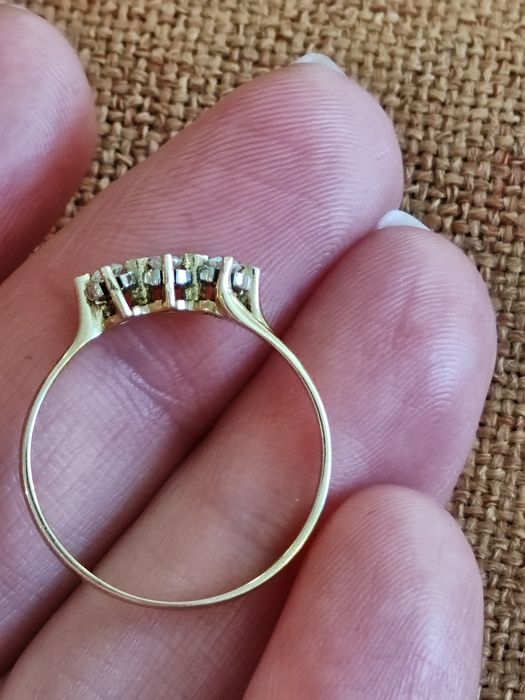 Inel Trilogy,din aur 18k cu diamante de 0,12ct