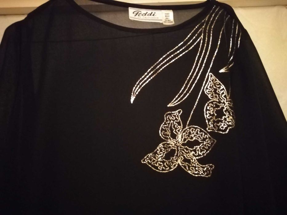 Bluza din matase cu aplicatii metalice