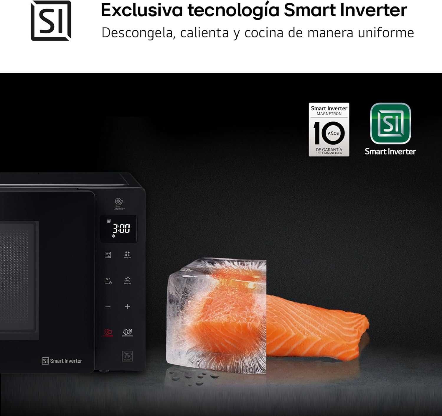 Микровълнова печка с грил LG Smart Inverter MH6336GIB 23L 1150W