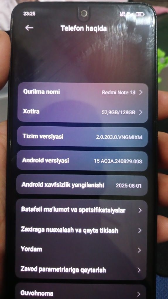 Redmi not 13 yaxshi holatda