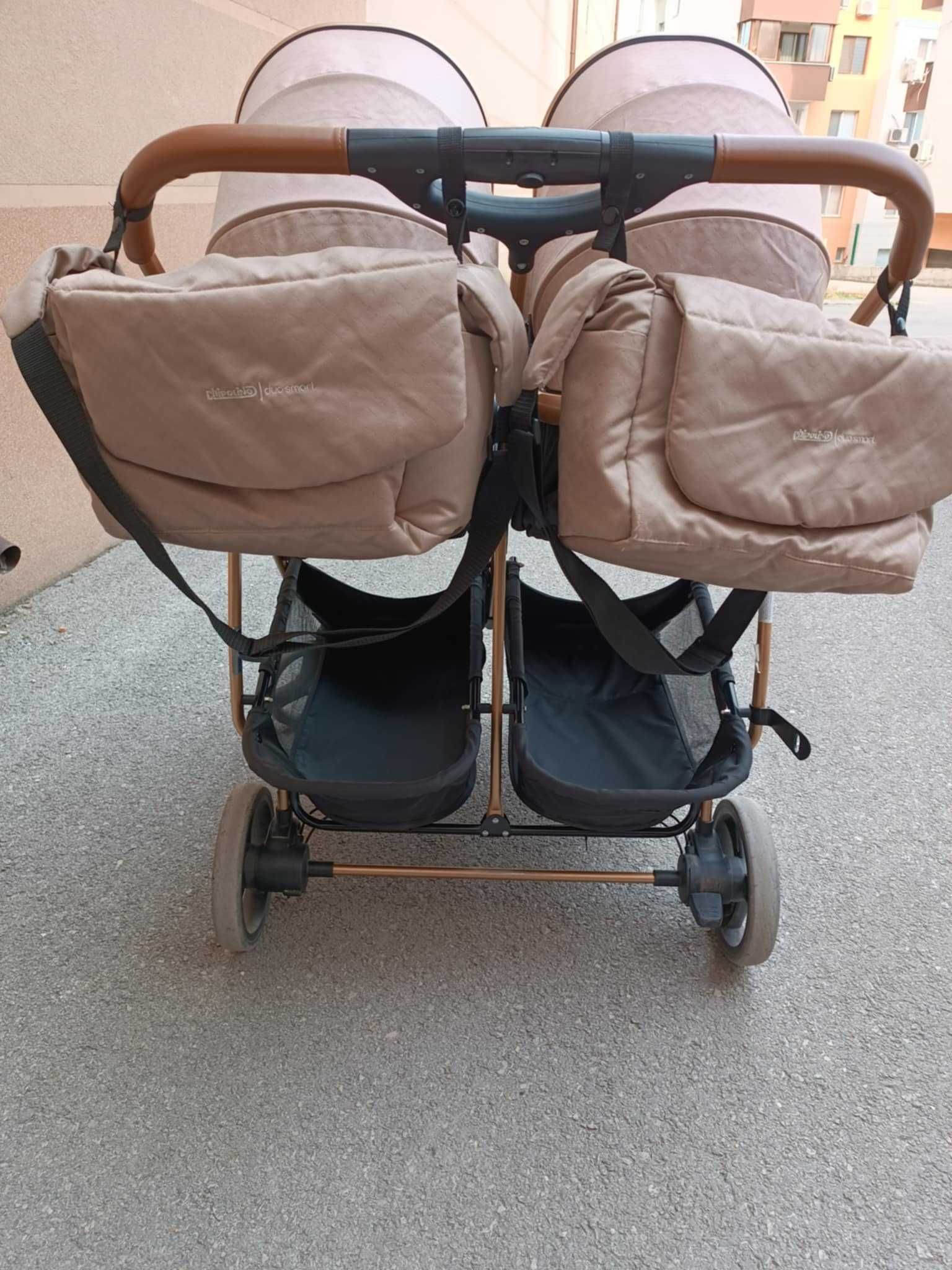Количка за близнаци Chipolino Duo Smart