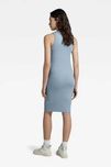 Лятна рокля G-STAR Rib Tank Dress Slim Ash Blue Women