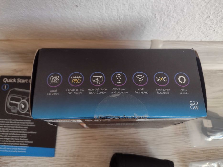 Видеорегистратор  Nextbase 522GW 2K, GPS, Wi-Fi автомобилна DVR камера