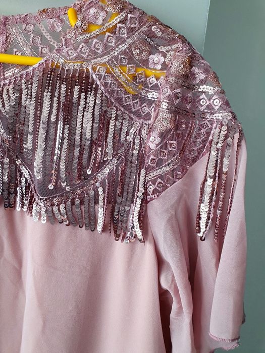 Rochie roz pudra cu paiete