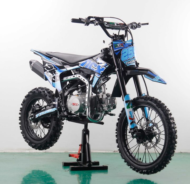 Motocicleta cross Thor Evolution 17/14 125cc 4T benzina negru/albastru