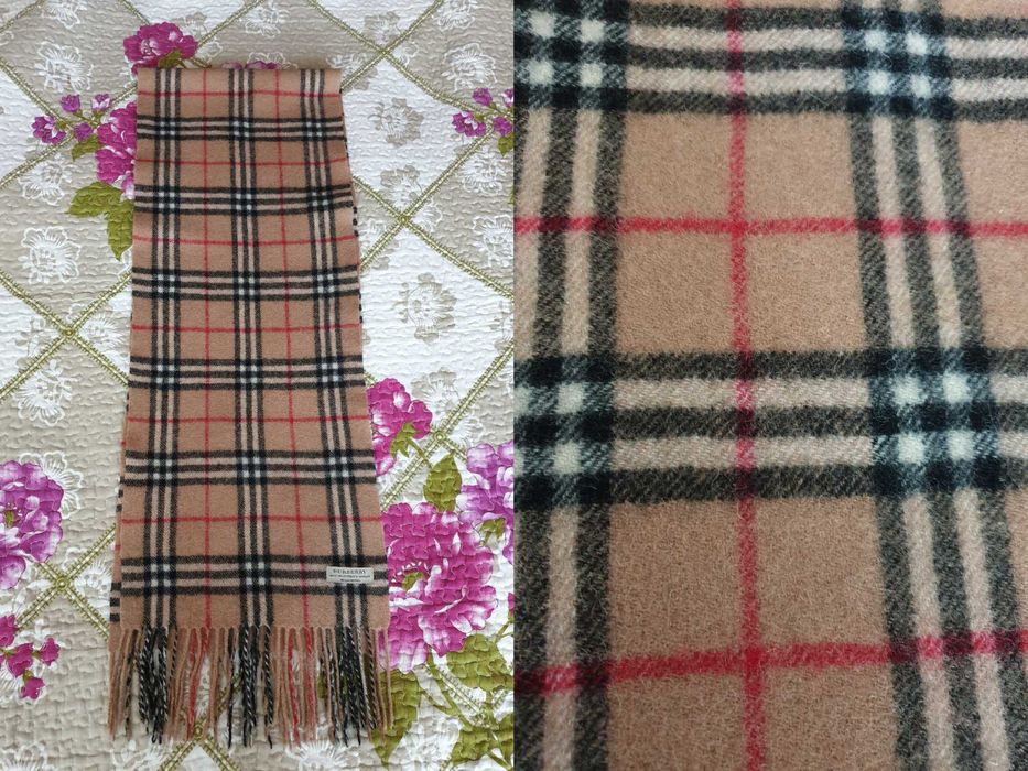 Fular camel carouri lana Burberry