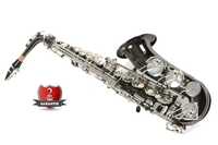 Saxofon Alto Karl Glaser NEGRU+ARGINTIU NOU curbat Saxophone Germania