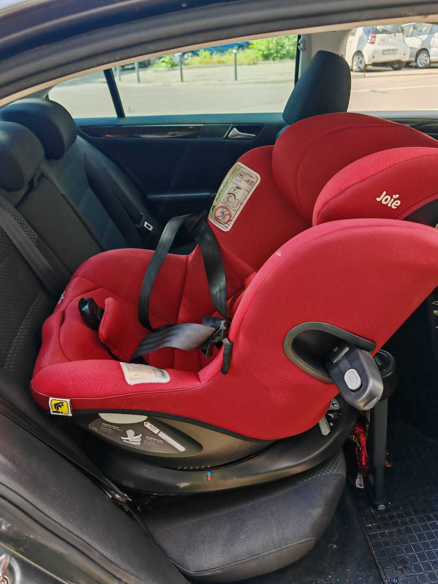 Scaun auto copii, rotativ I-Spin 360° E, Rosu, Joie certificat ADAC