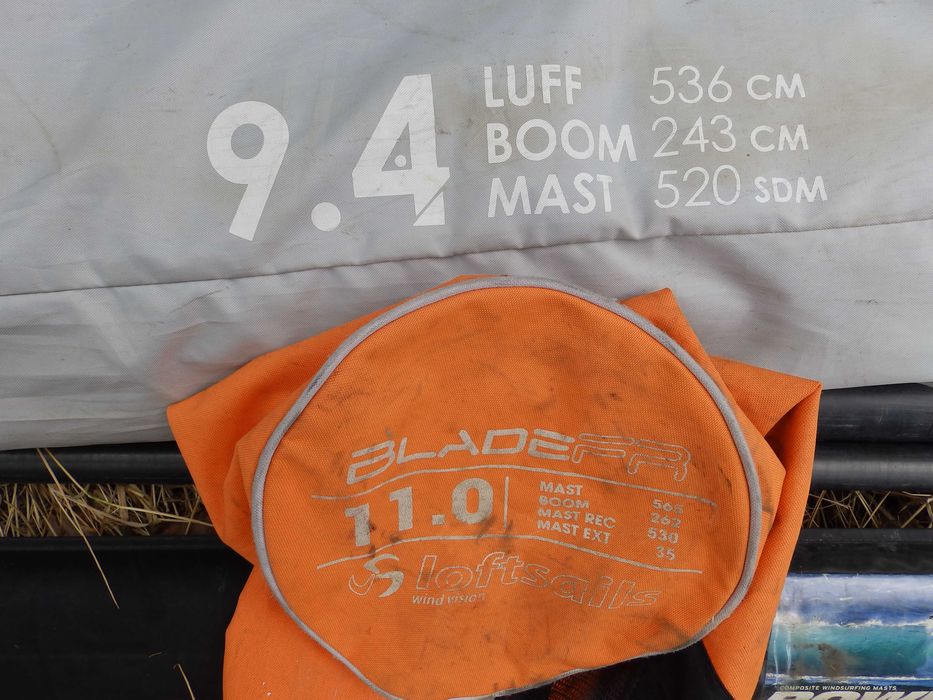 Продава уиндсърф платна, мачти и калъф