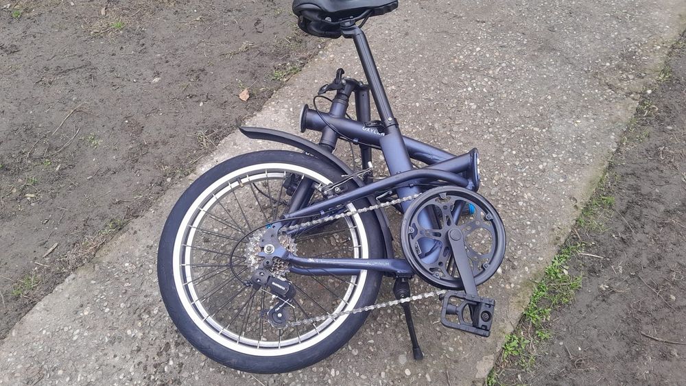 Bicicleta full pliabila Oxylane, 20 inchi, Aluminiu, 6 viteze, Shimano