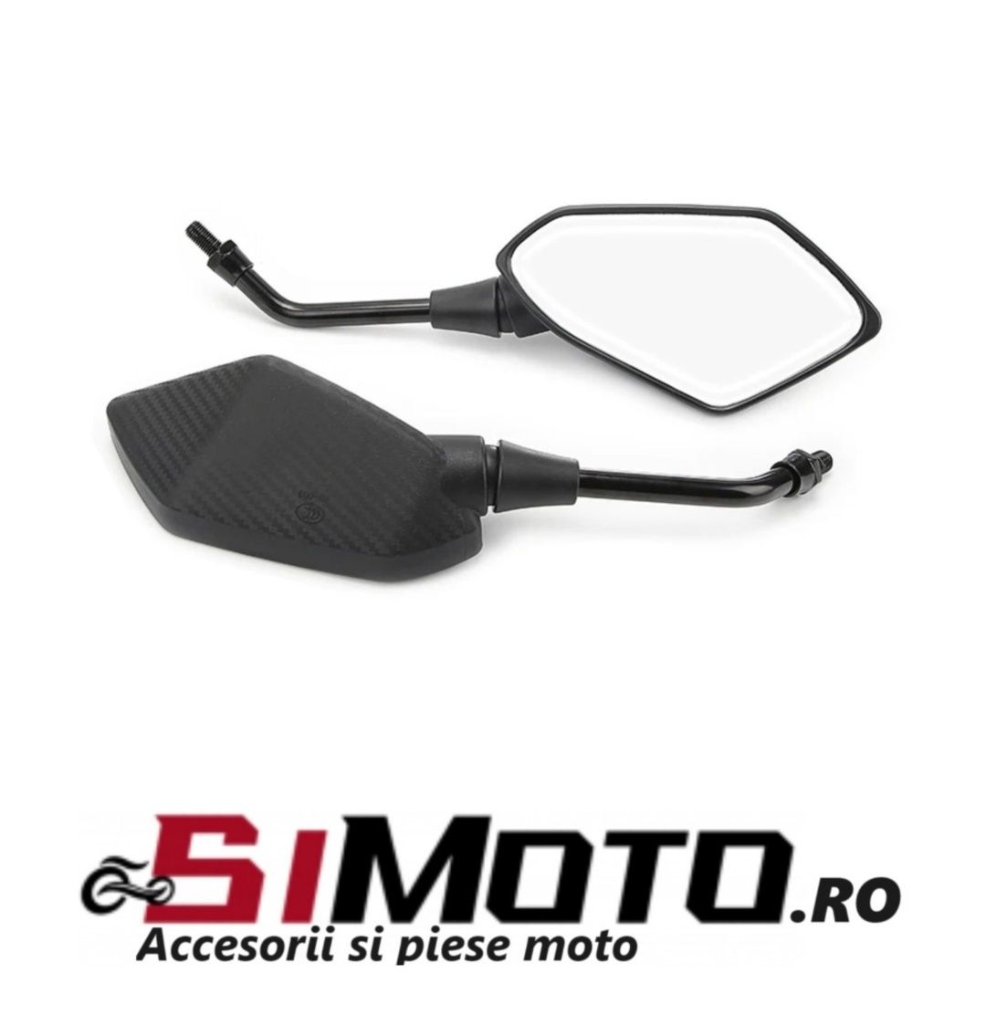 Oglinzi moto textura de carbon M10 universale