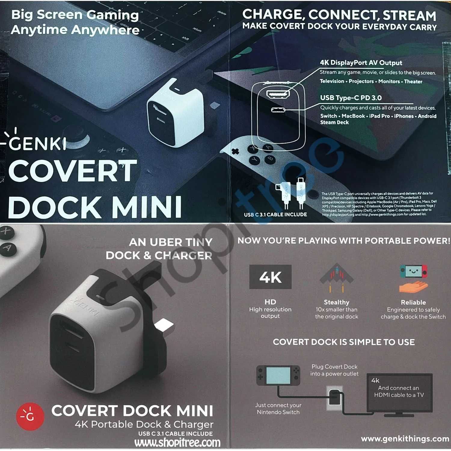 Genki Covert Dock Mini Nintendo Switch Steam Deck