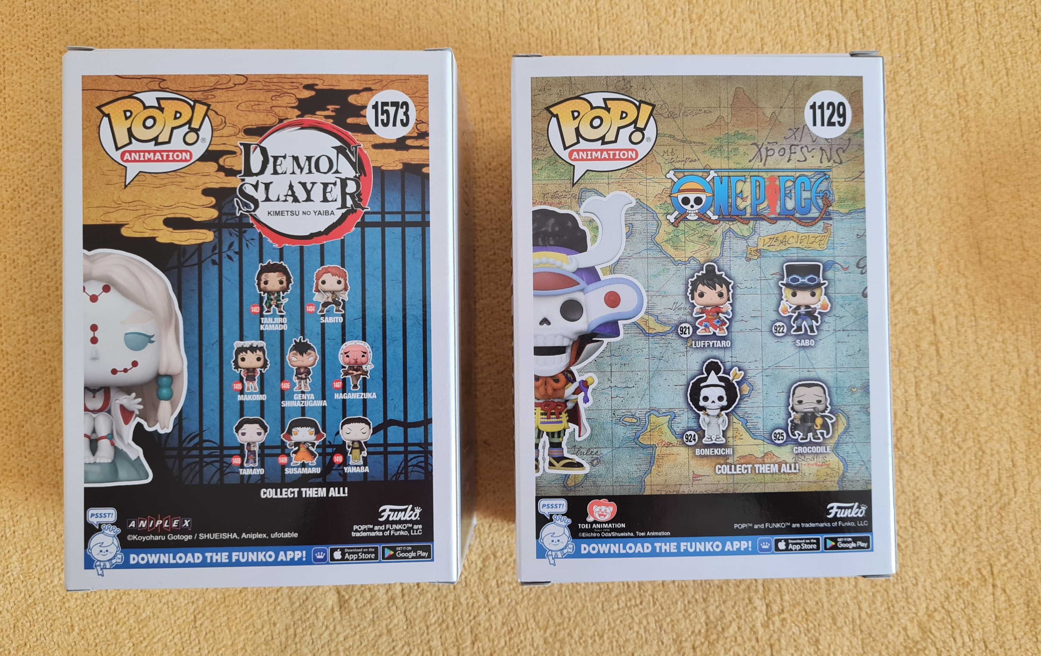Funko pop one piece, demon slayer