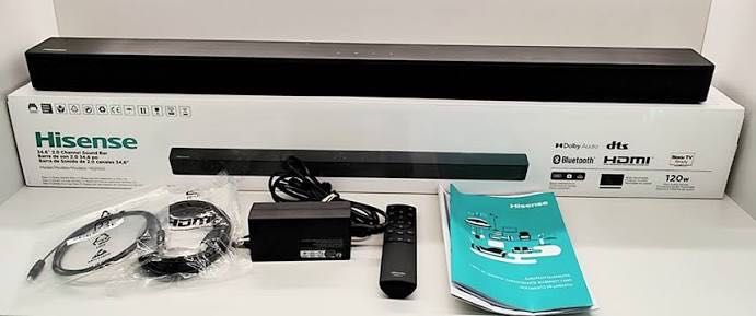 Soundbar система Hisense, 120 W, Черен, HS205G