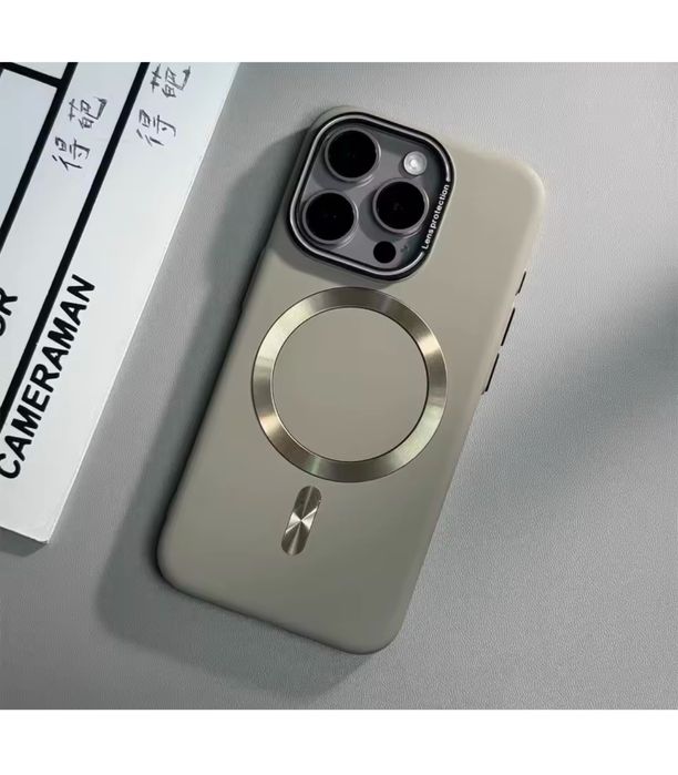 Iphone 16 PRO MAX PLUS Husa Magsafe Slim Plastic Albastra/Neagra/Gri