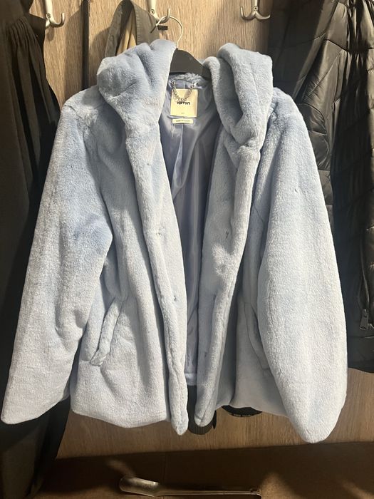 Geaca de blana albastra KOTON