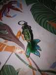 Pandant peste argint aurit vechi emailat China 4 cm lungime