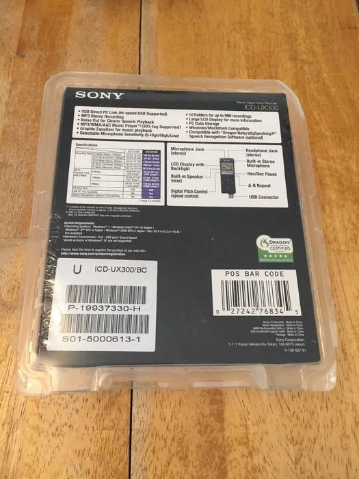 Reportofon dictafon stereo SONY adus din State model ICD-UX300 black