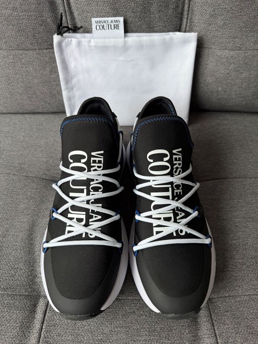 Нови автентични черни сникърси Versace Jeans Couture размер 42
