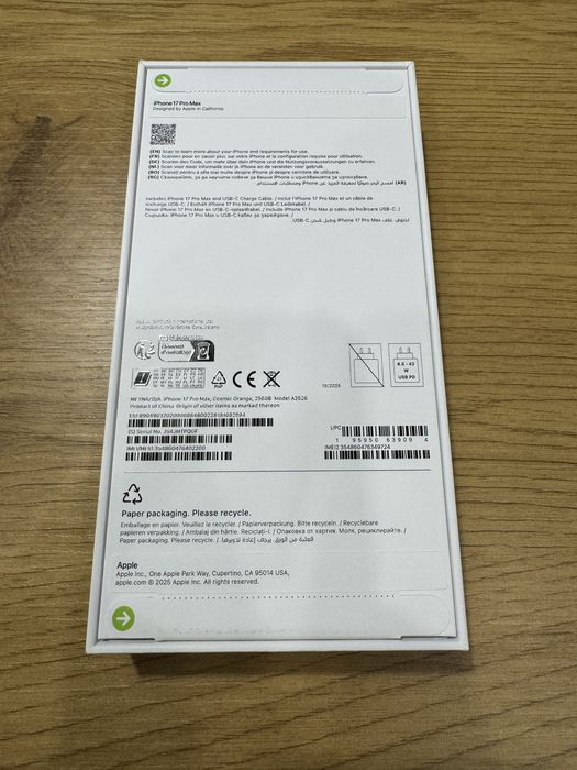 IPhone 17 pro max 256 orange