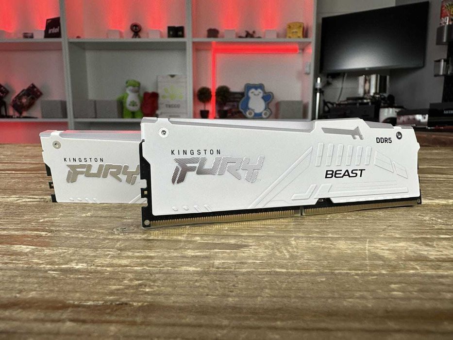 Memorie Kingston FURY Beast White RGB 64GB(2x32GB) DDR5 6000MHz CL36