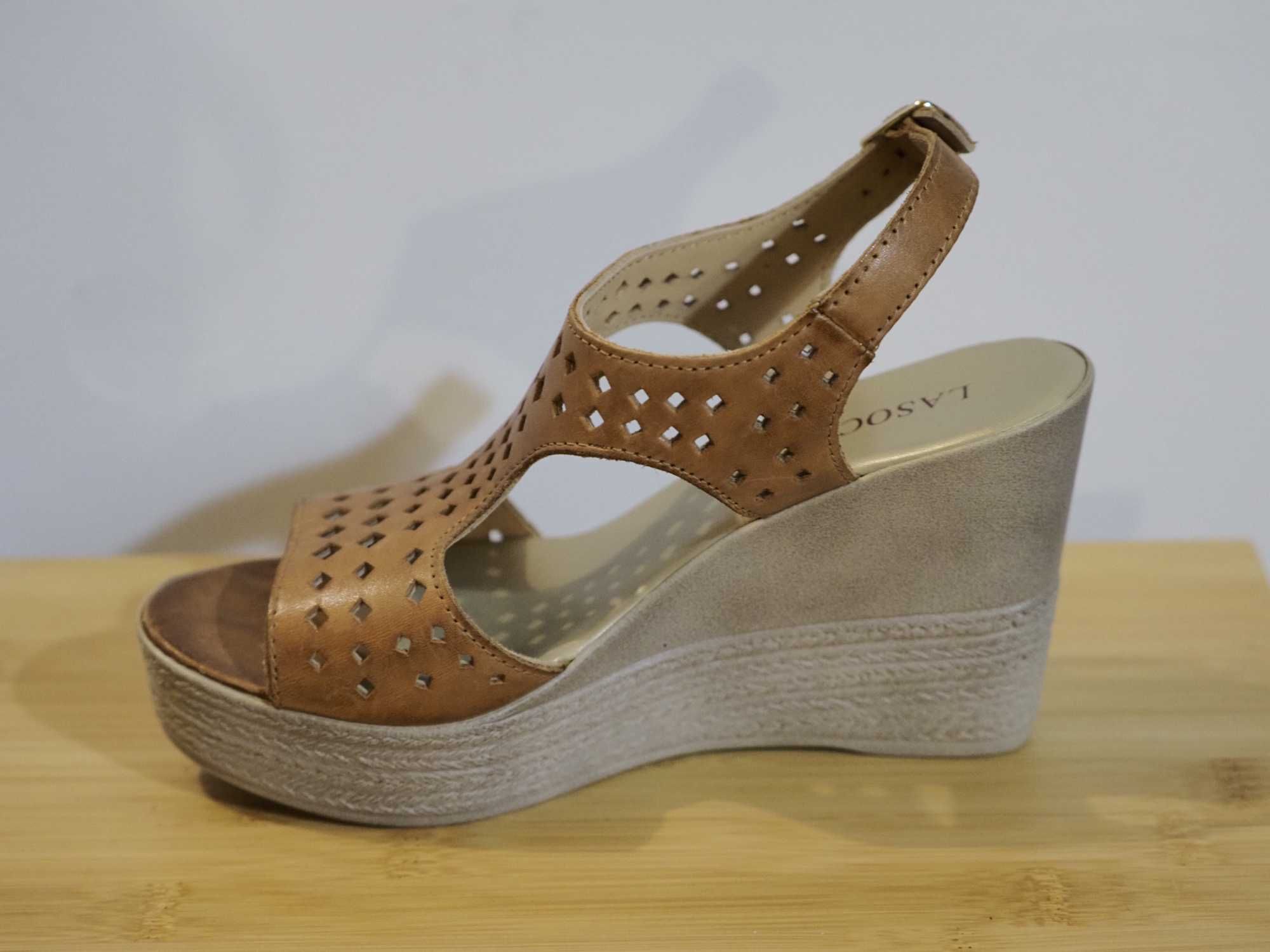 Sandale casual dama piele maro - Lasocki - marime 36
